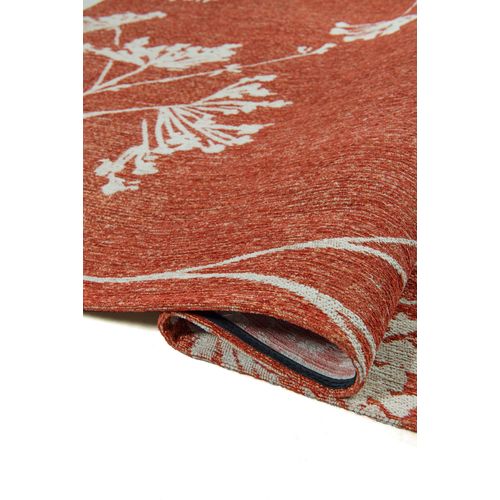 Tapis De Salon Moderne Tissé Plat Basil En Polyester - Rouge - 140x200 Cm