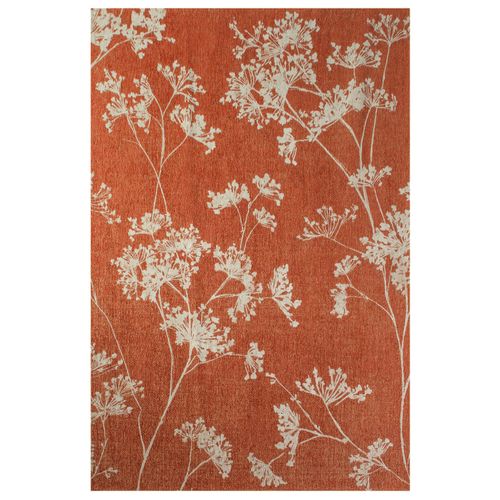 Tapis De Salon Moderne Tissé Plat Basil En Polyester - Rouge - 140x200 Cm