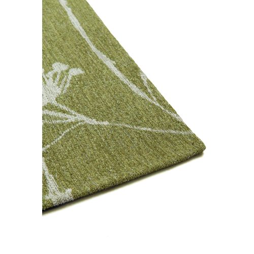 Tapis De Salon Moderne Tissé Plat Basil En Polyester - Vert - 170x240 Cm