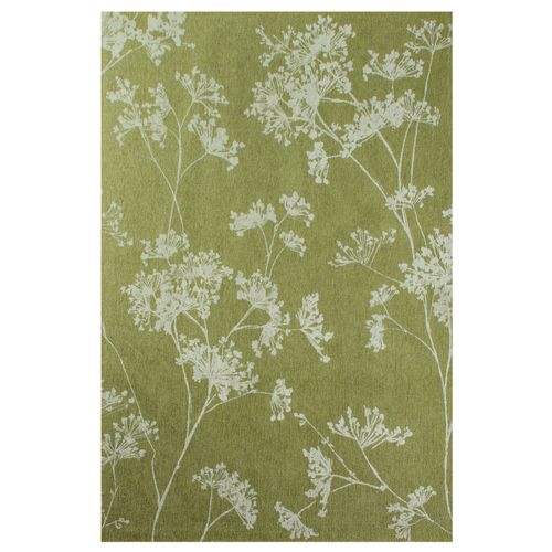 Tapis De Salon Moderne Tissé Plat Basil En Polyester - Vert - 170x240 Cm