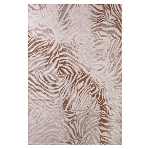 Tapis De Salon Moderne Tissé Plat Savane En Polyester - Marron - 170x240 Cm