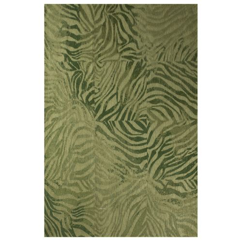 Tapis De Salon Moderne Tissé Plat Savane En Polyester - Vert - 170x240 Cm