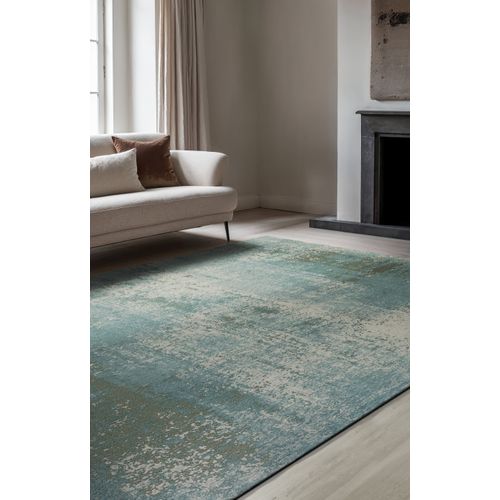 Tapis De Salon Moderne Tissé Plat Terra En Polyester - Bleu - 200x280 Cm