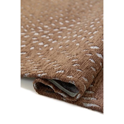 Tapis De Salon Moderne Tissé Plat Preto En Polyester - Marron - 80x150 Cm