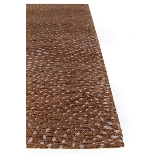 Tapis De Salon Moderne Tissé Plat Preto En Polyester - Marron - 80x150 Cm