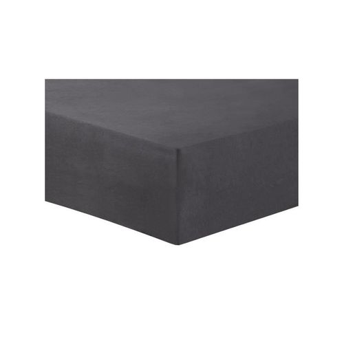 Drap Housse Flanelle - 200 X 200 Cm - Gris Anthracite