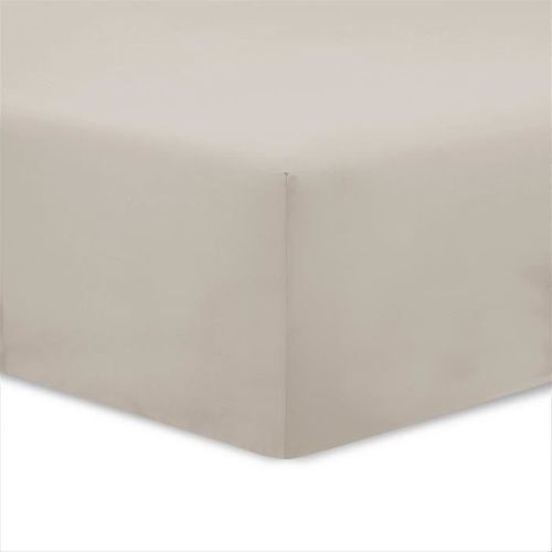 Vision Drap Housse 100% Coton - 160x200 Cm - Mastic