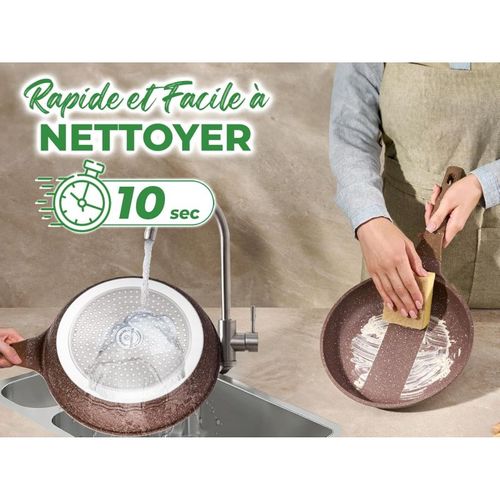 Cocotte Et Couvercle 24 Cm Marron - Tous Feux Dont Induction Just Perfecto Jl-33