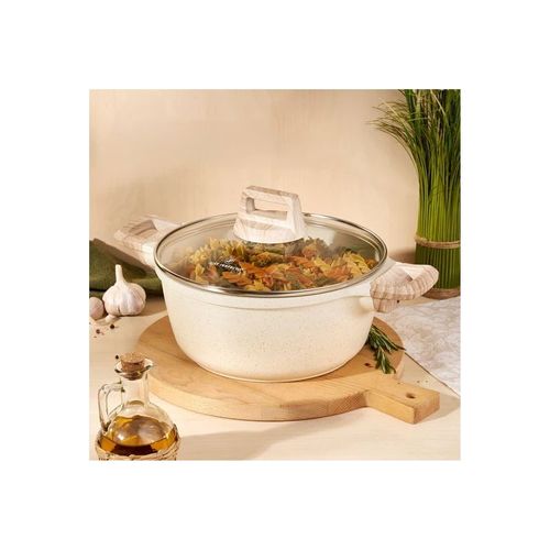Cocotte Et Couvercle 24 Cm Beige - Tous Feux Dont Induction Just Perfecto Jl-36