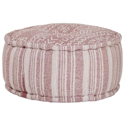 Joli Pouf Rond En Coton Avec