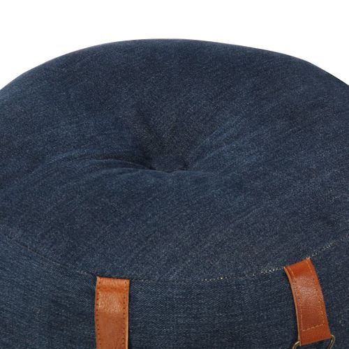 Contemporain Pouf Bleu 40 X 4