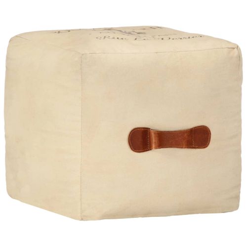 Superbe Pouf Sable 40 X 40 X