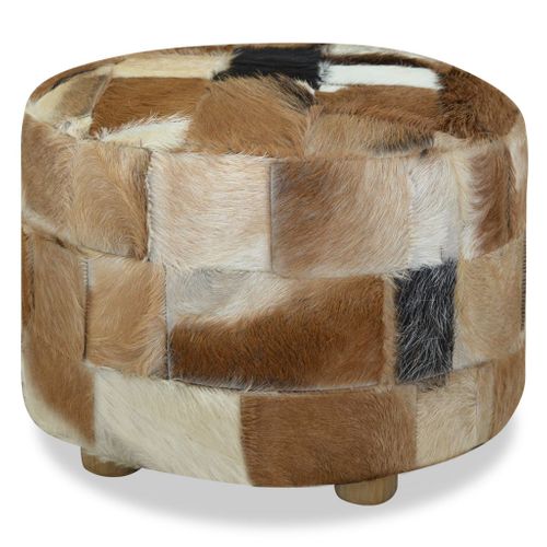 Magnifique Pouf Cuir VÃ©ritab