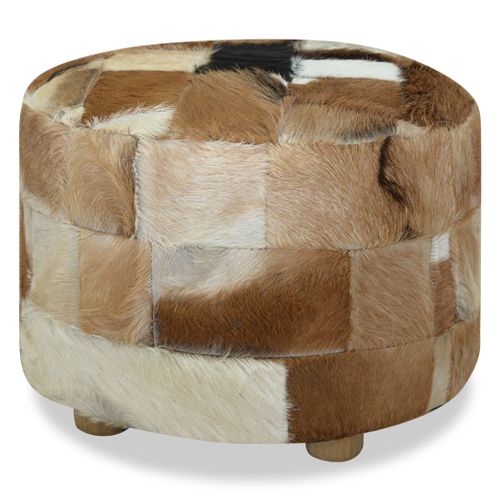 Magnifique Pouf Cuir VÃ©ritab