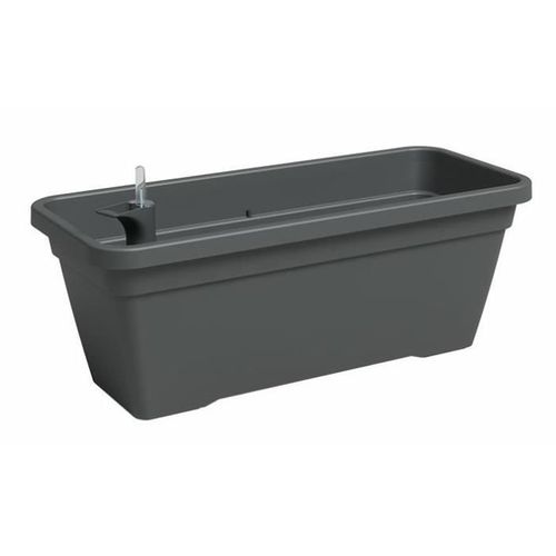 Jardinière - Plastique - Anthracite - Rectangulaire - L57,9xp24,3xh22cm - Artevasi