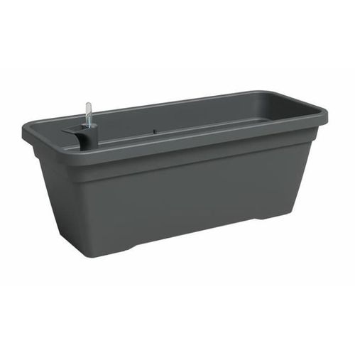 Jardinière - Plastique - Anthracite - Rectangulaire - L77,9xp24xh22cm - Artevasi