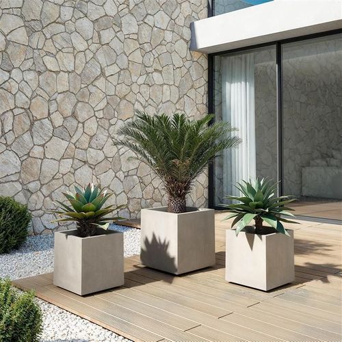 Pot De Fleur - Sydney - 30 Cm - 21 L - Gris Clair