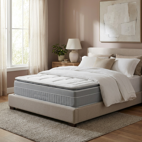 Matelas Ressorts Ensachés, 140x190cm, Luxury Avec Surmatelas Intégré, Épaisseur 30cm