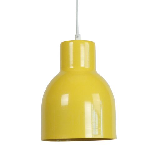 Suspension Tosel ,métal,jaune ,h80xd15xp15cm