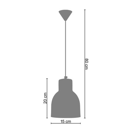 Suspension Tosel ,métal,jaune ,h80xd15xp15cm