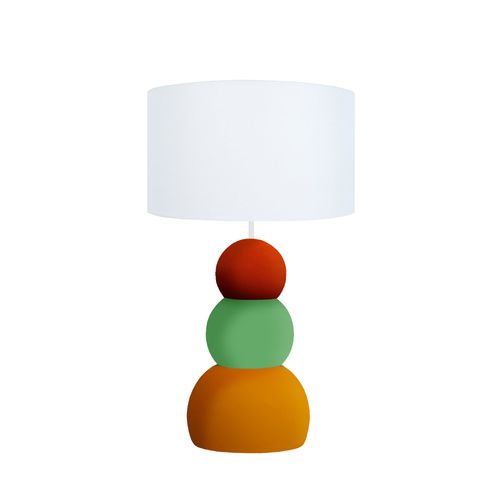 Lampe à Poser Tosel ,métal,jaune ,h31xd16xp16cm