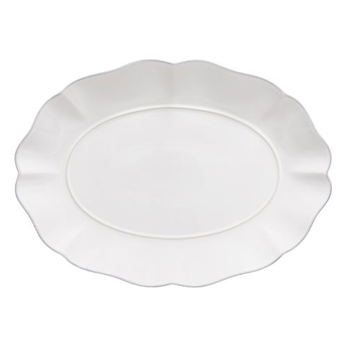 Plat Ovale 40 X 28,8 Cm Rosa Blanc -