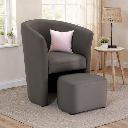 Fauteuil cabriolet taupe CLAYTON PU taupe