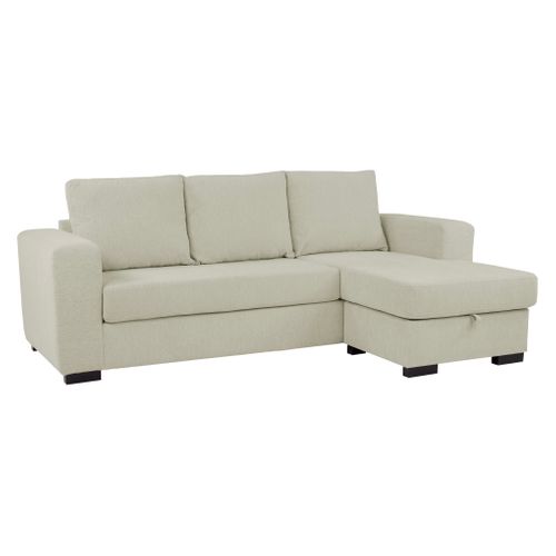 Canapé d'angle méridienne réversible GEORGY tissu beige