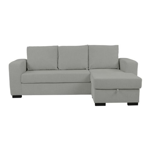 Canapé d'angle méridienne réversible GEORGY tissu gris