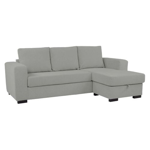 Canapé d'angle méridienne réversible GEORGY tissu gris