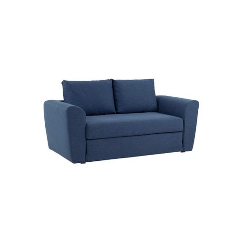 Canapé convertible 2 places TWILL II tissu bleu foncé
