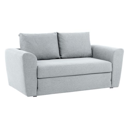 Canapé convertible 2 places TWILL II tissu gris clair