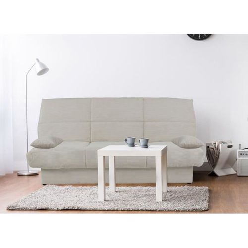 Banquette Clic-clac - 3 Places - Tissu - Beige - 190 X 90 X 92 Cm - Clem