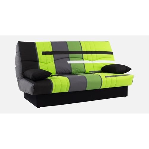 Banquette Clic-clac - 3 Places – Coton Piste Vert – 190 X 92 X 96 Cm – Dream