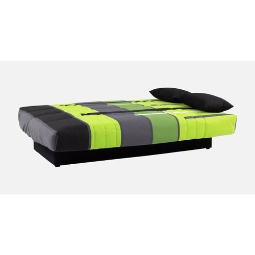 Banquette Clic-clac - 3 Places – Coton Piste Vert – 190 X 92 X 96 Cm – Dream
