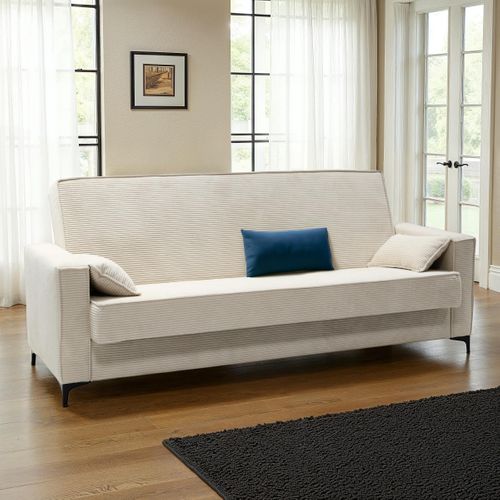 Banquette-lit clic-clac CHELSEA tissu velours cotêlé