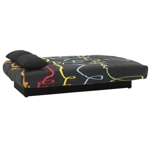 Banquette Clic Clac 3 Places - Motif Graffiti - Style Contemporain - L 190 X P92 Cm