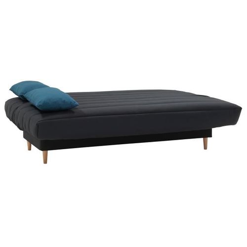 Banquette Clic Clac 3 Places - Tissu Anthracite - Style Scandinave - L 190 X P92 Cm - Liv