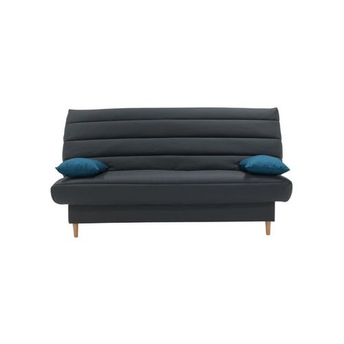 Banquette Clic Clac 3 Places - Tissu Anthracite - Style Scandinave - L 190 X P92 Cm - Liv