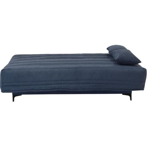 Banquette Clic Clac 3 Places - Tissu Bleu - L199 X P96 X 103 Cm - Kristen - Style Contemporain