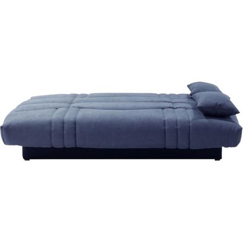 Clic Clac 3 Places Thelma - Tissu Soro Bleu Foncé - Couchage 125x190 Cm - L190 X P92 X H96 Cm