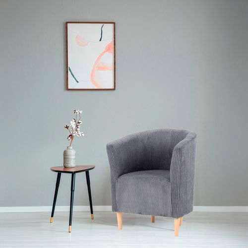 Fauteuil cabriolet MAUD II tissu lincoln gris foncé