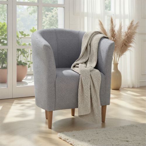 Fauteuil cabriolet MAUD II tissu neve gris clair