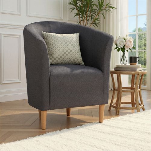 Fauteuil cabriolet MAUD II tissu neve anthracite