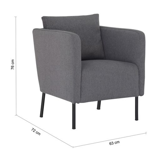 Fauteuil JIMI tissu anthracite