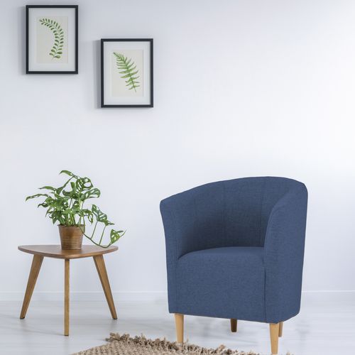 Fauteuil cabriolet MAUD II tissu neve bleu foncé