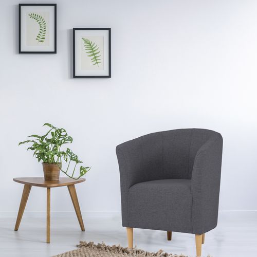Fauteuil cabriolet MAUD II tissu neve anthracite