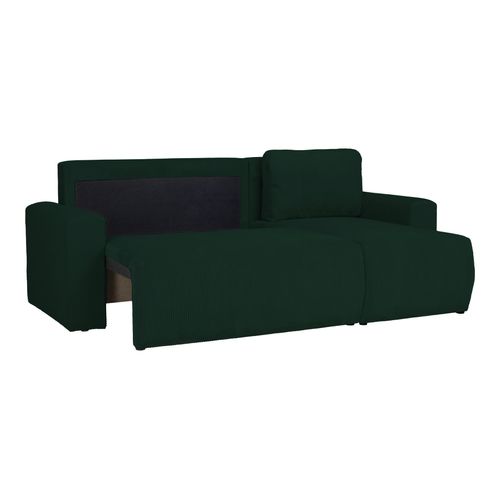 Canapé d'angle convertible MILO tissu vert