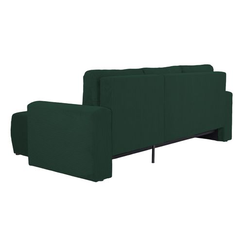Canapé d'angle convertible MILO tissu vert