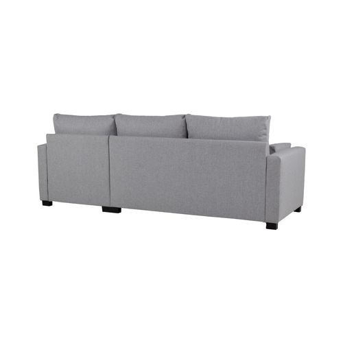 Canapé d'angle convertible méridienne réversible ARTHUR tissu gris clair